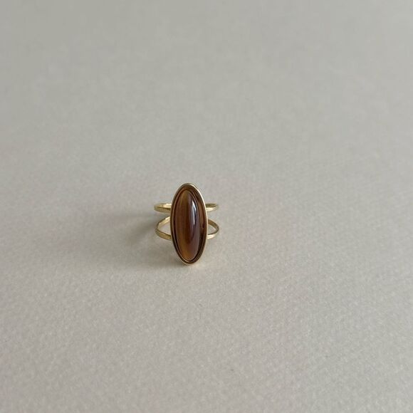Oval tiger eye Ring #1747 - Picture 3 of 4